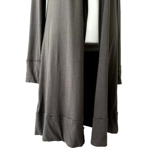 INDIGENOUS 100% Organic Cotton Cardigan Longline Open Front Ruching Lagenlook M - Picture 7 of 11